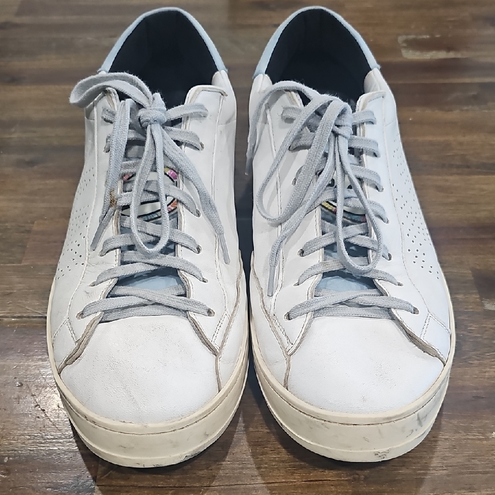 P448 White and Blue Men's Sneakers